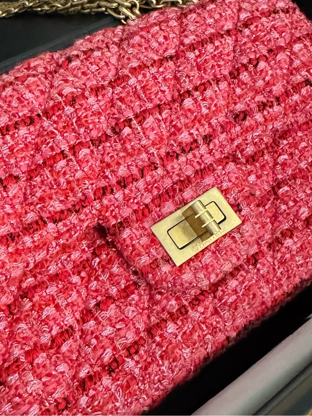 CHANEL 2.55 Reissue Multicolor Tweed Mini Chain Bag - Picture 10 of 11